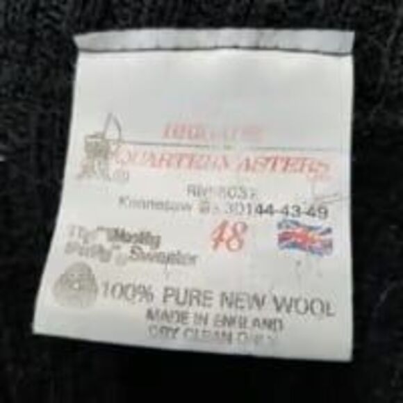 Brigade quartermasters 100% wool wooly pully v neck size 48 vtg READ - Picture 3 of 8